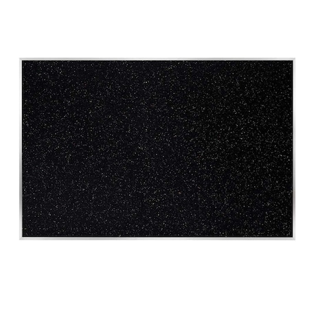 Ghent Recycled Bulletin Board, Satin Aluminum Frame, 4ft H x 7ft  4in W, Confetti ATR47-CF